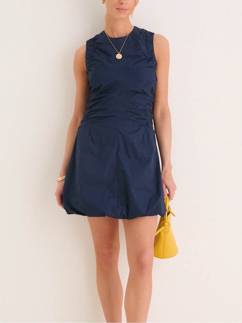 Tuckernuck Alisa Navy Sleeveless Bubble Hem Dress Size 8 Worn Once